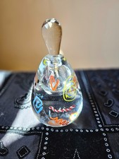 Vintage handblown signed perfume bottle and stopper-Pearl Glassworks 1996 picture
