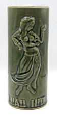 Vintage Luau Hut Green Tiki Mug Bare Breasted Hula Dancer picture