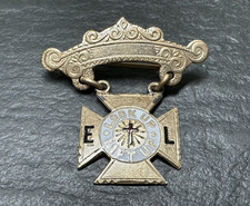 ANTIQUE EPWORTH LEAGUE LOOK UP LIFT UP PIN BROOCH M589 picture