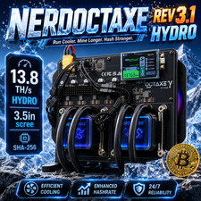 2026 New NerdOCTAxe Rev 3.1 Hydro 13.8TH/s Bitcoin Miner 3.5in screen Solo Miner picture