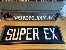 1948 26X8 VINTAGE COLLECTIBLE NYC NY IRT SUBWAY ROLL SIGN SUPER EX EXPRESS ART picture