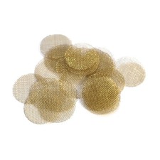 100 Pack 5/8 Inch Brass Tobacco Pipe Screens Metal Bowl Filter 15.8mm Reusable picture