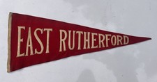 Antique E 1900s East Rutherford NJ Sewn Pennant Rutgers  picture