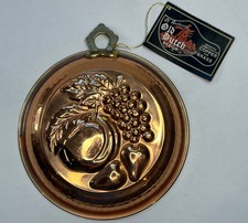 Vintage Old Dutch Copper Mold Wall Hanging Fruit New Old Stock picture
