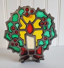 Vintage 1981 Giftco, Inc. Cast Iron Wreath Candle Holder With Original Box picture