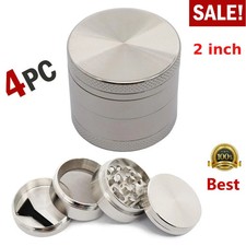 Tobacco Herb Grinder 2 inch 4 Layer Spice Herbal Metal Smoke Crusher Scraper picture