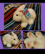 Easter Friends Crouching WHITE Bunny 9.5 inch Stuffed Easter Character picture