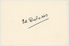 Edouard Daladier Prime Minister Autographed Signed Index Card AMCo COA 30032 picture