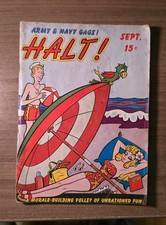 Halt Vintage Magazine Vol 4 NO 10 September 1945 Army & Navy Gags picture