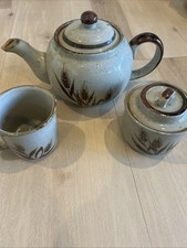 Otagiri Original Japanese Stoneware Tea Pot, Creamer Cup And Sugar Container picture