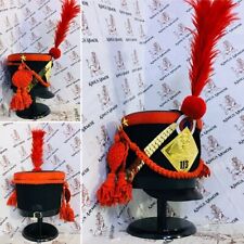 Napoleonic 113 EME Red Shako Hat + Red Plume + Red Pompom + Red Cordon picture