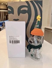 AUTHENTIC Starbucks × Peanuts Snoopy Collab Glass Cup 22oz NEW US With Box picture