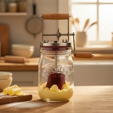Timeless Vintage Butter Maker – 34 oz Manual Churn for Delicious Fresh Butter picture