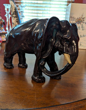 JB Jennings Brothers Plated Bronze Elephant Figure Statue Cast Pot Metal EUC picture
