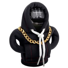 Universal Car Shifter Knob Cover Hoodie Black Funny Car Stick Shift Protector picture