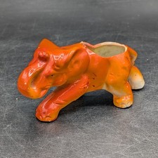 Vintage Elephant Mini Planter - Made in Japan Glazed orange 4 inches adorable picture