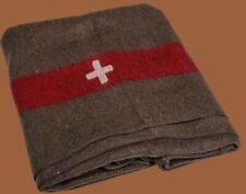 SWISS ARMY STYLE HEAVY WOOL BLANKET CAMPING SURVIVAL MILITARY 60
