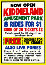 Vintage Kiddieland Amusement Park Ad Magnet – Trumbull Connecticut picture