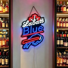 US STOCK Buffalo Bill Labatt Blue Beer LED Neon Sign 16