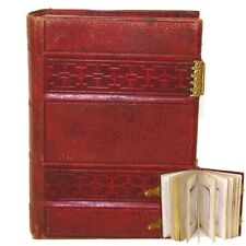 Antique Victorian Tooled Leather Carte d’Visite or Photo Album, Bronze Clasps picture