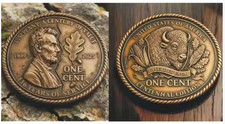 Final Cent Tribute Anniversary Challenge Coin Commemorative Penny 1-pc I picture