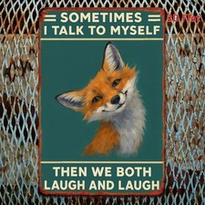 Vintage Funny Sometimes I Talk to Myself Tin Metal Signs Home Décor 8x12 picture