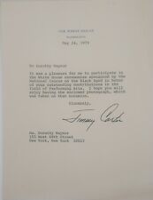 President Jimmy Carter Signed White House Letter Full Signature  picture