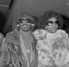 American singer Stevie Wonder arrives at Heathrow Airport London s- Old Photo picture