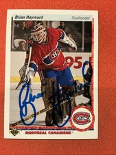 Brian Hayward 🔥🔥NHL: 1990-91 Upper Deck🔥🔥Autograph🔥🔥 picture