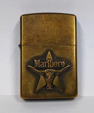 Vintage 1992 Marlboro Zippo, Longhorn Steer And Star Emblem. Has 