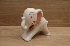 VINTAGE 1950's HAND PAINTED PORCELAIN ADORABLE ELEPHANT PLANTER - JAPAN*  picture