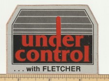 Vintage Fletcher Under Control Coal Mining Sticker Decal Silver Red Black picture