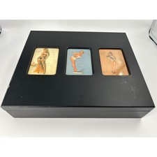 Vintage 1950s Gil Engrin Pin-up Cigar Tamper Barware Set of 3 Original Box Rare picture