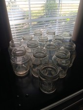 Lot Of 14 Vintage Clear Glass French's Jars picture