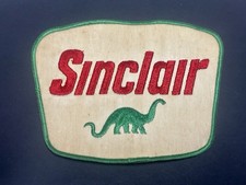 USED VINTAGE SINCLAIR EMBROIDERED CLOTH PATCH 6 1/2” X  5 1/8” picture