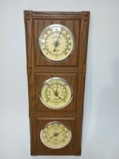 Vintage Springfield Weather Station Hanging Thermometer Barometer Humidity Meter picture