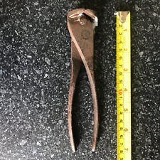 Vintage  English Broad head end Cutting Nippers Pincers picture