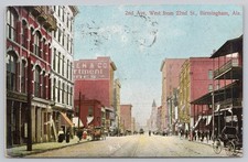 Postcard 2nd Avenue West from 22nd Street Birmingham Alabama Posted picture