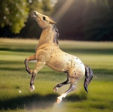 VTG 1995 Tour Model BREYER Rawhide Wild Appaloosa Mustang Model #702495 1/3207 picture