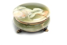 VINTAGE 1950s G.S.E. OTTONE GARANTITO ONYX ALABASTER MARBLE JEWELLERY BOX picture