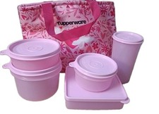 Tupperware Go Pink Lunch With Tumbler & Bag Special Gift Set For Mother  picture
