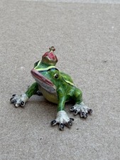 Antique Cold Painted Vienna Bronze Frog Prince - Signed/Marked picture