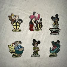 Disney Peter Pan Chess - Hidden Mickey 2009 Complete Set of 6 pins  picture
