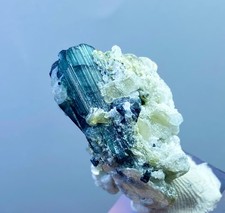 Rare Natural Indicolite Tourmaline Crystal Specimen From Afghanistan 44 Carats picture