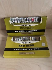 Vintage 1960s Inn Sign Cocktail Sticks Yorkshire England Barware 2 Box Lot picture