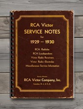 RCA Victor 1929-1930 Service Notes Radiola Radio Phonograph Manual 593 Pages picture