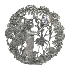 VTG. RAWCLIFF PEWTER LID - NOUVEAU ART - 3 1/4