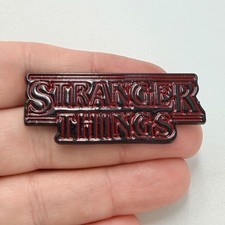 Stranger Things Classic Logo Lapel Pin Red Enamel Netflix Series Fan Souvenir picture