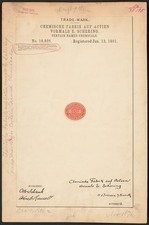 Chemische Fabrik Auf Actien Vormals E Schering 1891 Trademark Registration picture