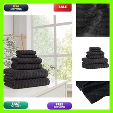 TRULY SOFT Zero Twist Black 6 Piece Towel Set picture